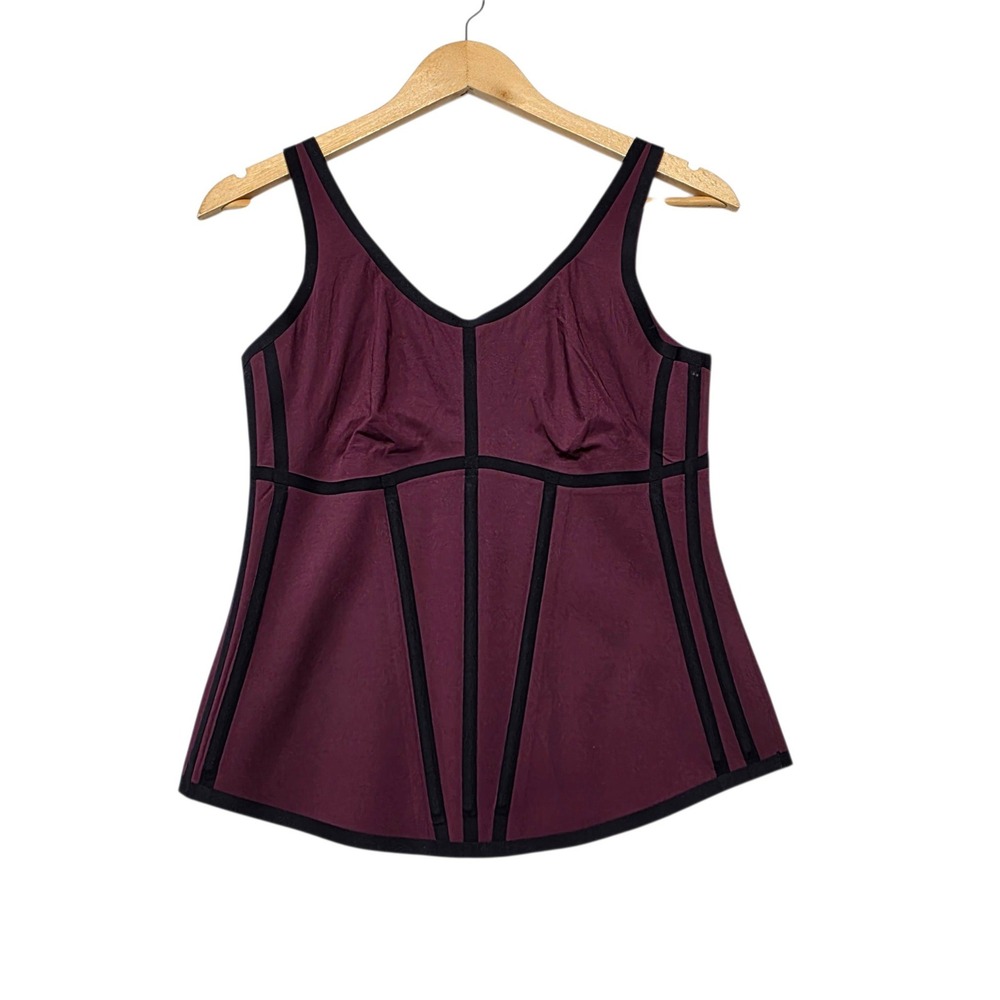 Honeylove Cami Bodysuit Tank Top Womens Large Fig Purple Nylon Spandex Shapewear